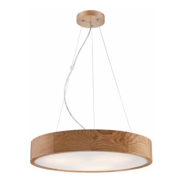 Lustr na lanku OAK 3xE27/60W/230V dub pr. 47,5 cm