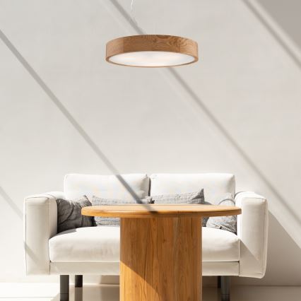 Lustr na lanku OAK 3xE27/60W/230V dub ø 47,5 cm - FSC certifikováno