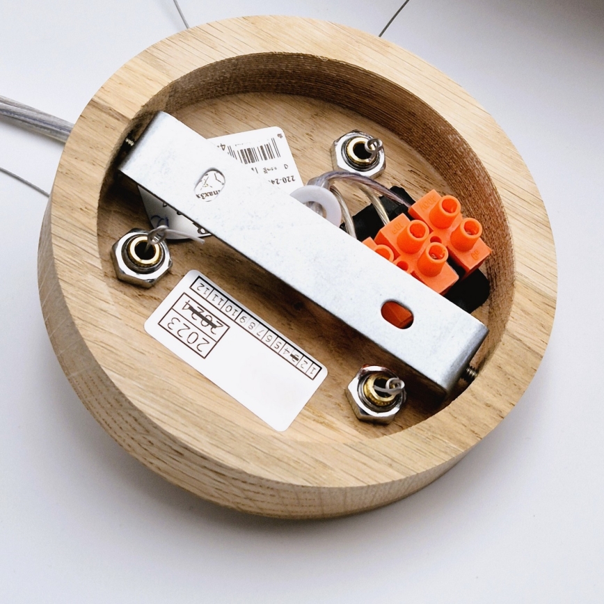 Lustr na lanku OAK 3xE27/60W/230V dub ø 47,5 cm - FSC certifikováno