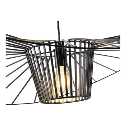 Lustr na lanku OGGI 1xE27/40W/230V černá