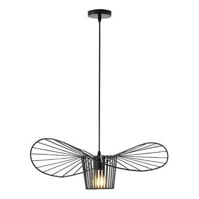 Lustr na lanku OGGI 1xE27/40W/230V pr. 60 cm černá