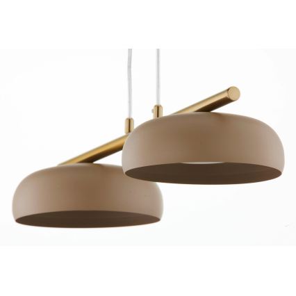 Lustr na lanku OLAF 2xGX53/12W/230V béžová/zlatá