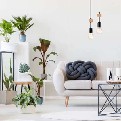 Lustr na lanku ORAZIO 1xE27/60W/230V buk