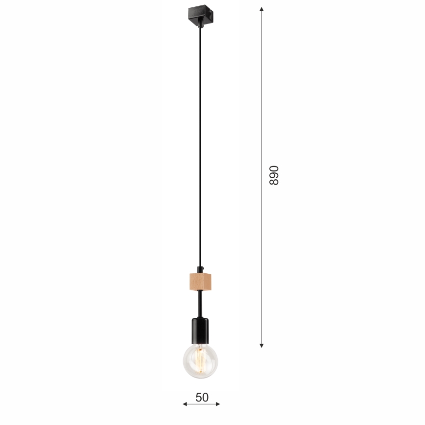 Lustr na lanku ORAZIO 1xE27/60W/230V buk