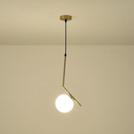 Lustr na lanku ORBA 1xE27/40W/230V mosaz