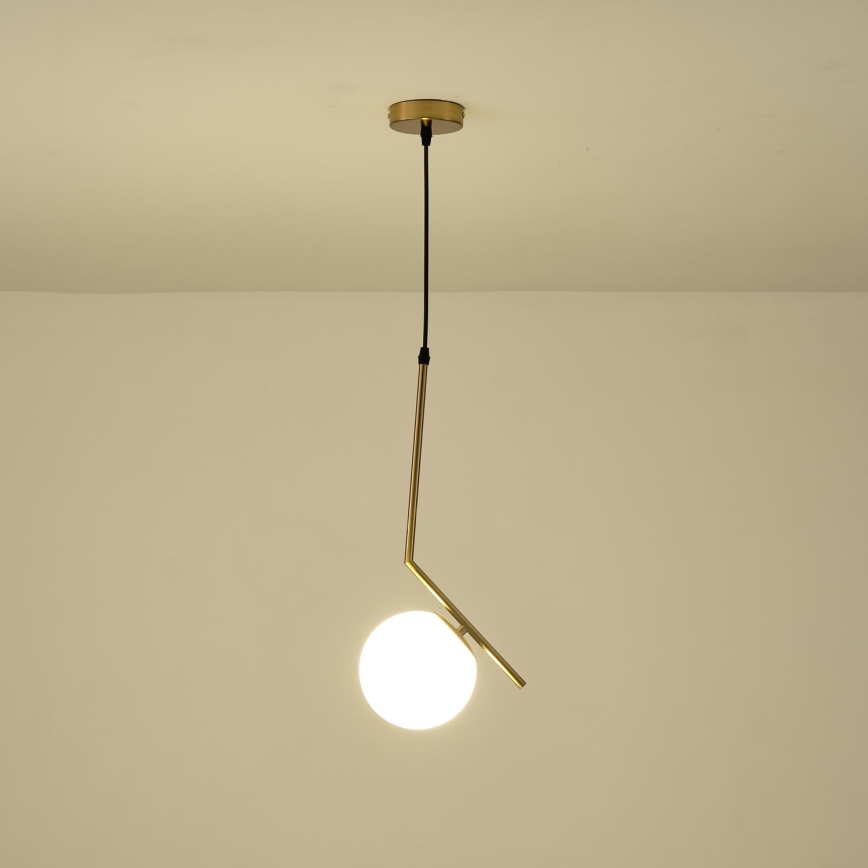 Lustr na lanku ORBA 1xE27/40W/230V mosaz