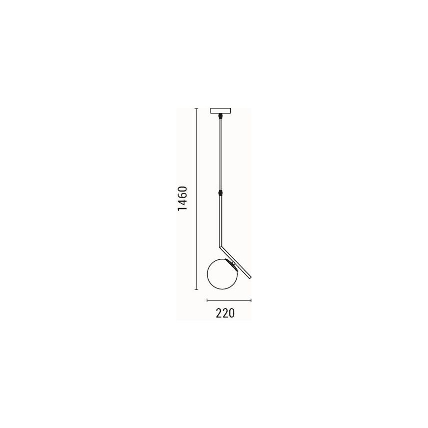 Lustr na lanku ORBA 1xE27/40W/230V mosaz