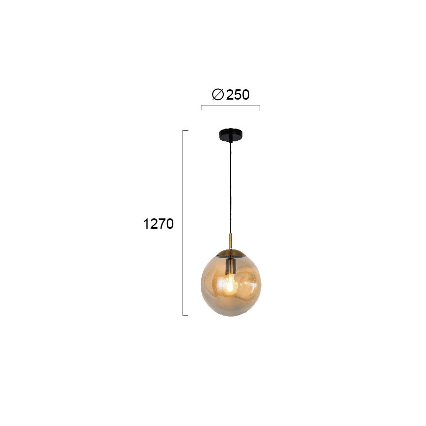 Lustr na lanku OSCAR 1xE27/40W/230V kouřová béžová