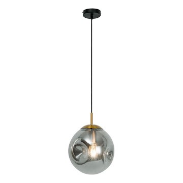 Lustr na lanku OSCAR 1xE27/40W/230V kouřová černá