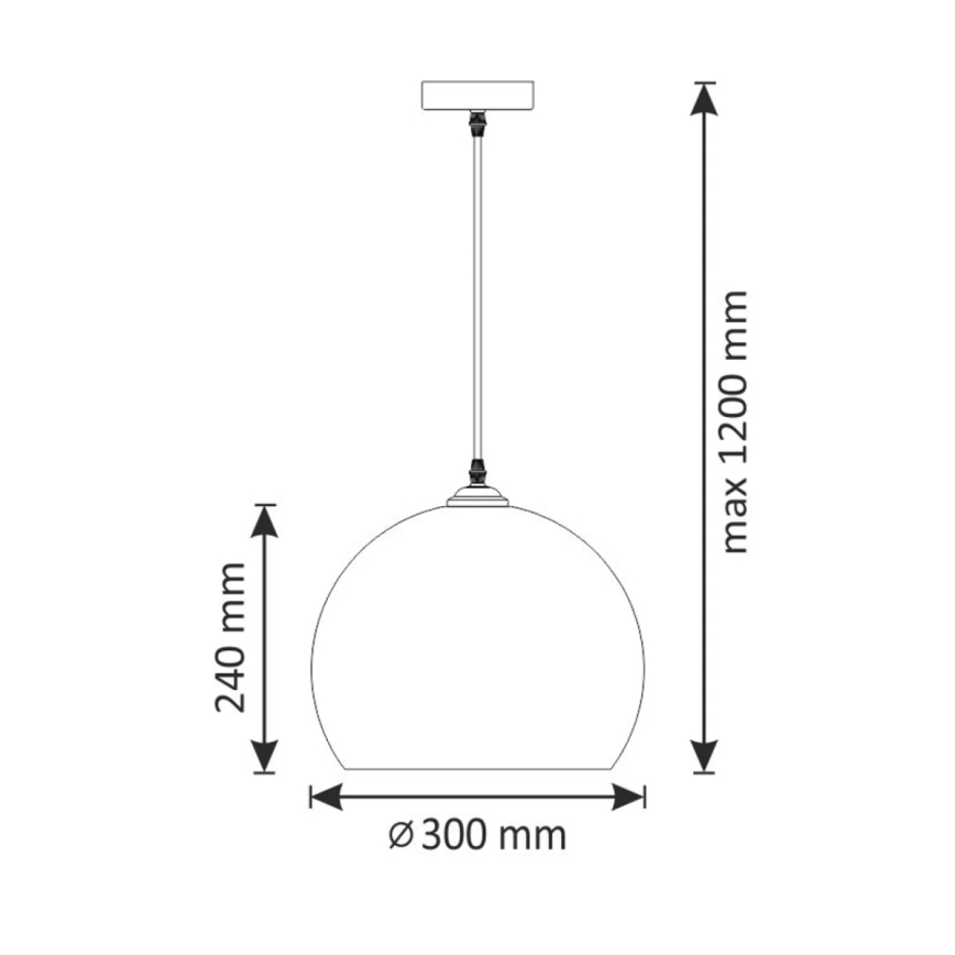 Lustr na lanku OTIS 1xE27/20W/230V pr. 30 cm