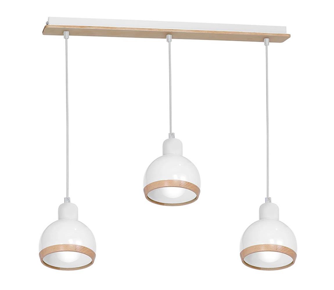 Milagro Lustr na lanku OVAL 3xE27/60W/230V bílá MI1336