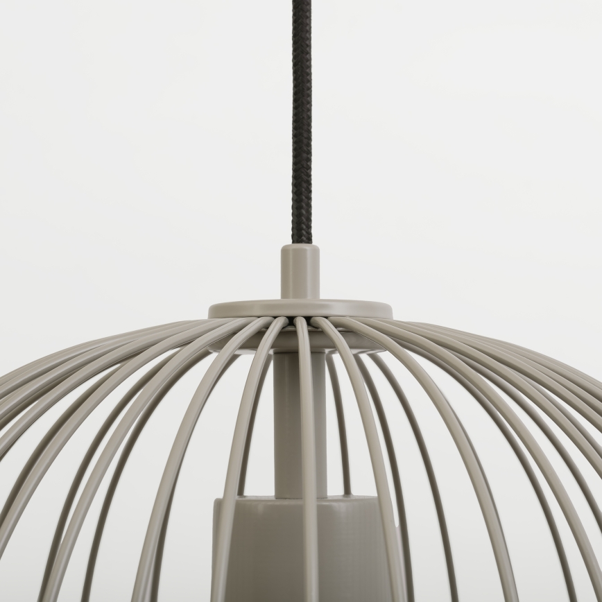 Lustr na lanku OVELLA 1xE27/15W/230V pr. 34 cm béžová