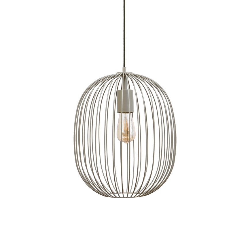 Lustr na lanku OVELLA 1xE27/15W/230V pr. 34 cm béžová