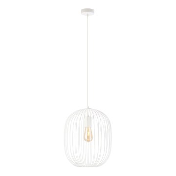 Lustr na lanku OVELLA 1xE27/15W/230V pr. 34 cm krémová