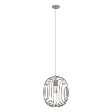 Lustr na lanku OVELLA 1xE27/15W/230V pr. 34 cm šedá