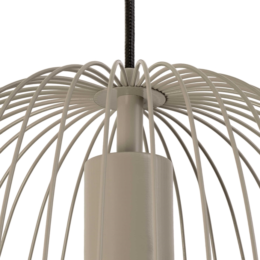 Lustr na lanku OVELLA 1xE27/15W/230V pr. 36 cm béžová
