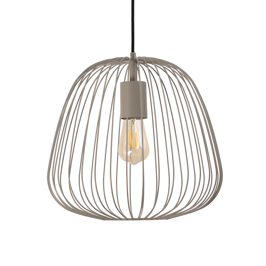 Lustr na lanku OVELLA 1xE27/15W/230V pr. 36 cm béžová