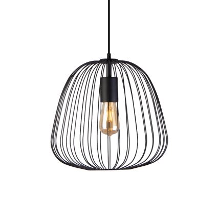 Lustr na lanku OVELLA 1xE27/15W/230V pr. 36 cm černá
