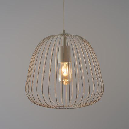 Lustr na lanku OVELLA 1xE27/15W/230V pr. 36 cm krémová