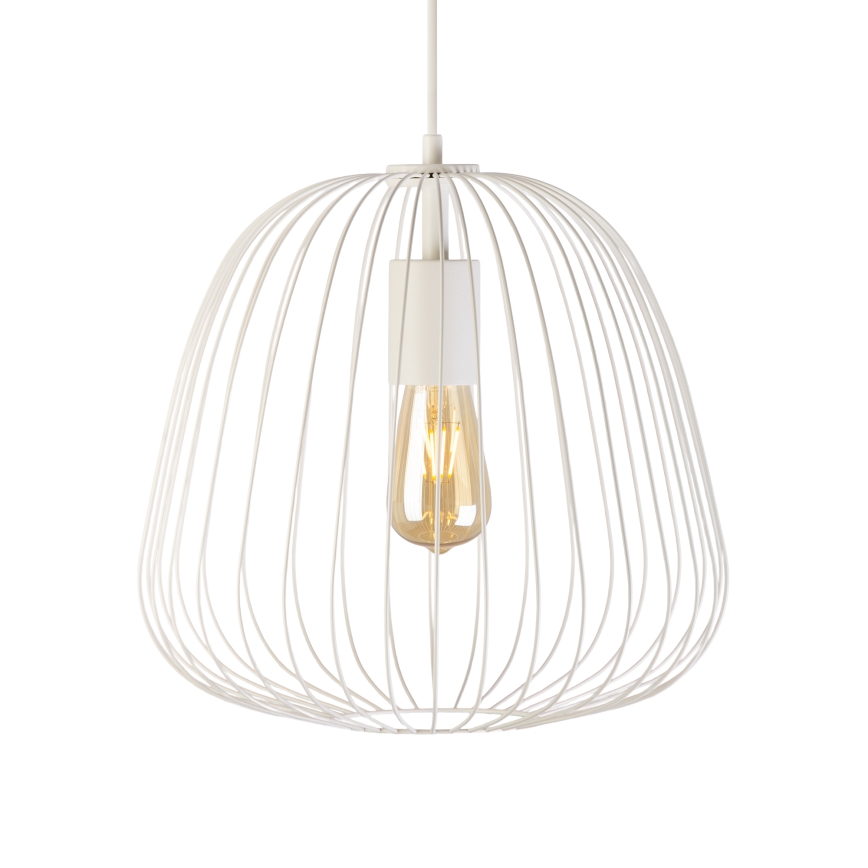 Lustr na lanku OVELLA 1xE27/15W/230V pr. 36 cm krémová