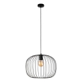 Lustr na lanku OVELLA 1xE27/15W/230V pr. 46 cm černá