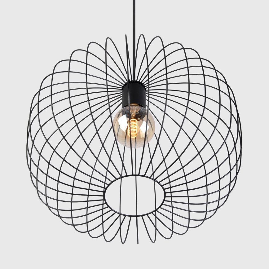Lustr na lanku OVELLA 1xE27/15W/230V pr. 46 cm černá