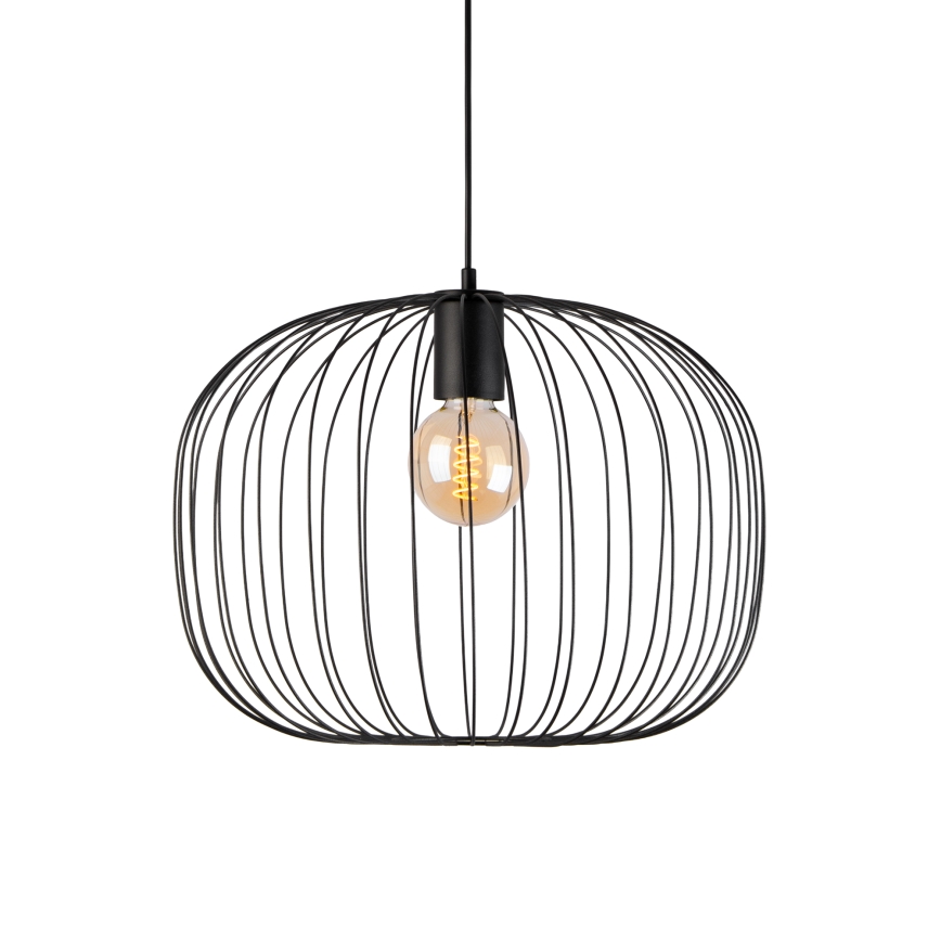 Lustr na lanku OVELLA 1xE27/15W/230V pr. 46 cm černá