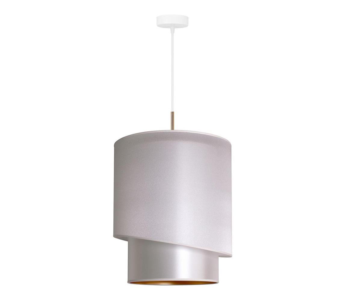 Duolla Lustr na lanku PARIS 1xE27/15W/230V pr. 40 cm stříbrná/zlatá DU602655