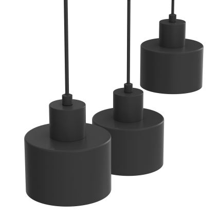 Lustr na lanku PARKLA 3xE27/15W/230V černá