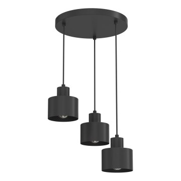 Lustr na lanku PARKLA 3xE27/15W/230V černá
