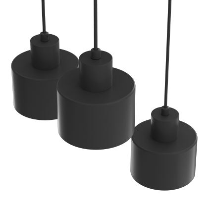 Lustr na lanku PARKLA 3xE27/15W/230V černá