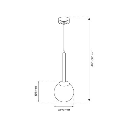 Lustr na lanku PARMA 1xE14/40W/230V