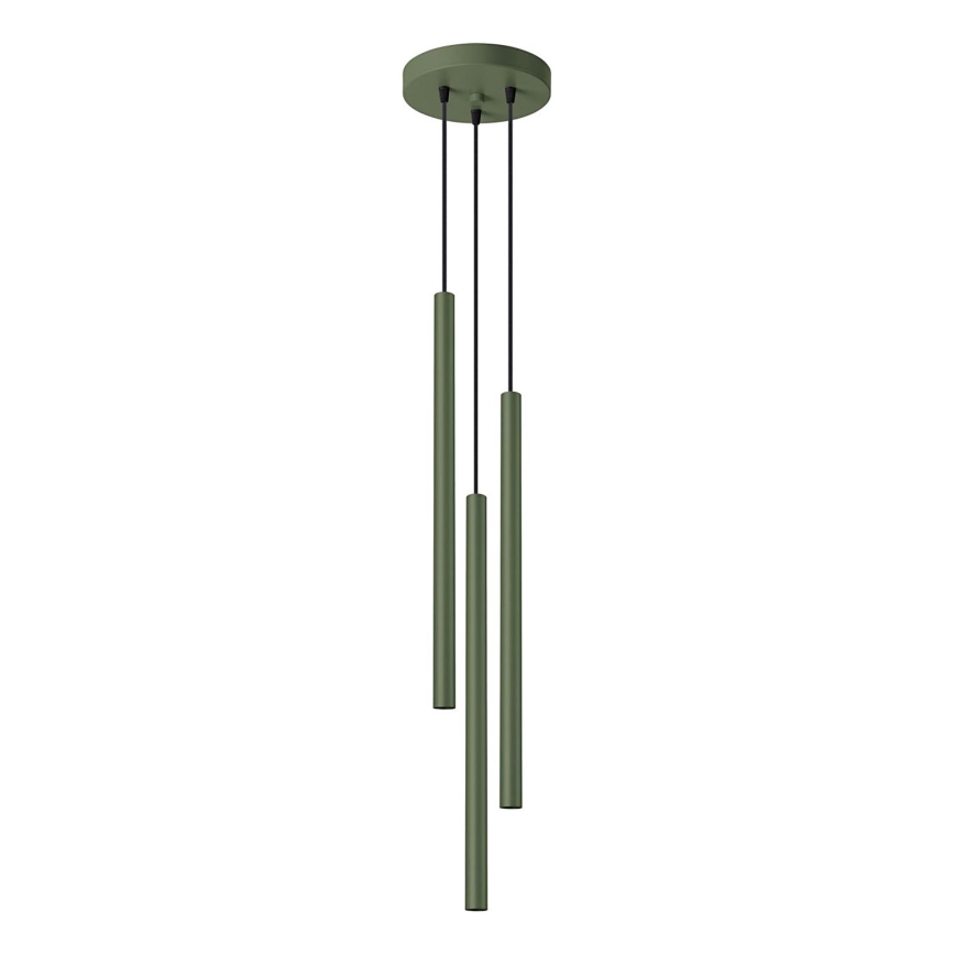 Lustr na lanku PASTELO 3xG9/8W/230V zelená