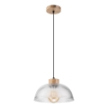 Lustr na lanku PIA 1xE27/60W/230V pr. 30 cm dub