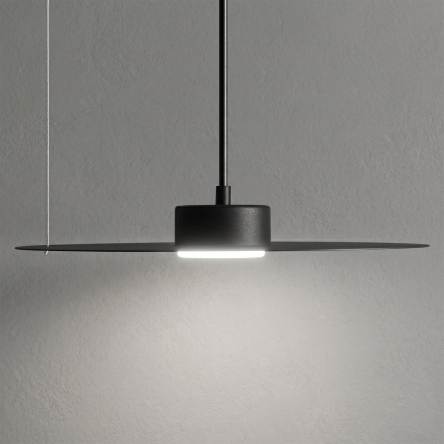 Lustr na lanku PIATTO 1xGX53/15W/230V pr. 35 cm černá
