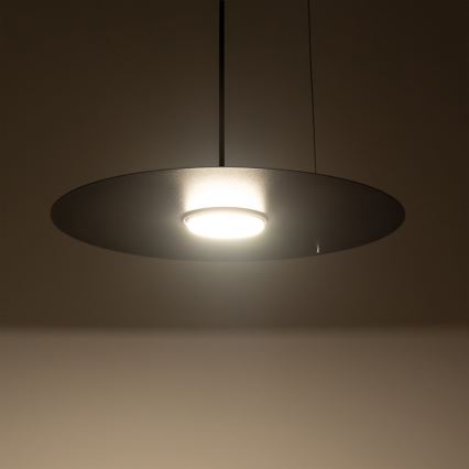 Lustr na lanku PIATTO 1xGX53/15W/230V pr. 35 cm černá