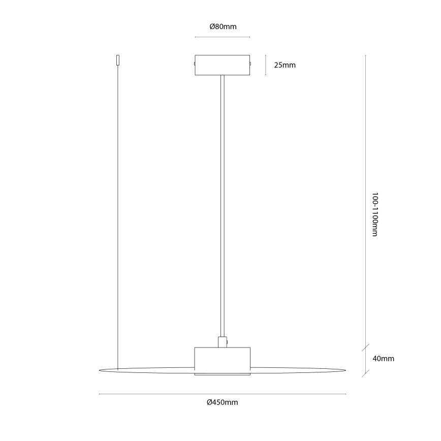 Lustr na lanku PIATTO 1xGX53/15W/230V pr. 45 cm vínová