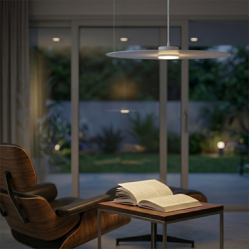 Lustr na lanku PIATTO 1xGX53/15W/230V pr. 55 cm bílá