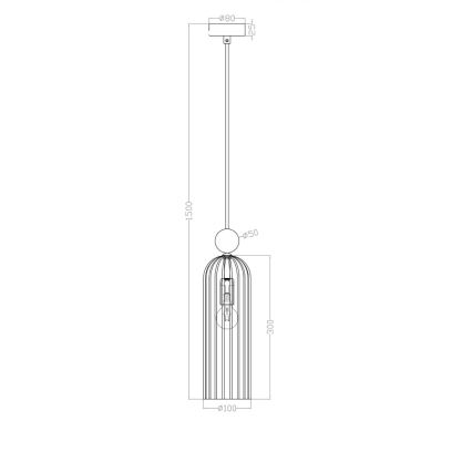 Lustr na lanku PIEGA 1xE14/40W/230V mosaz/kouřová béžová