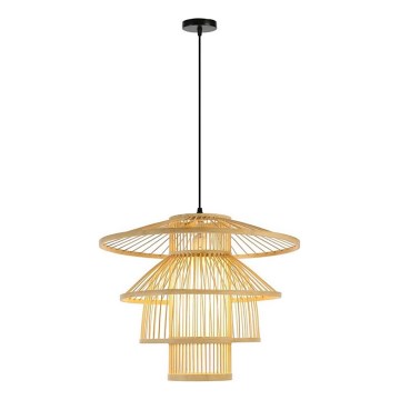 Lustr na lanku PINCHOS 1xE27/40W/230V pr. 50 cm bambus