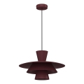 Lustr na lanku PLATO 1xE27/15W/230V burgundy
