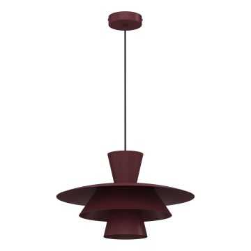 Lustr na lanku PLATO 1xE27/15W/230V burgundy