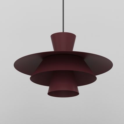Lustr na lanku PLATO 1xE27/15W/230V burgundy