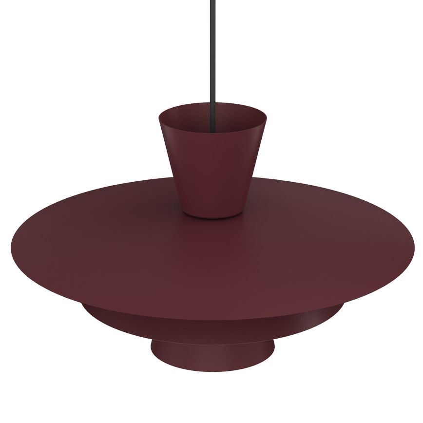 Lustr na lanku PLATO 1xE27/15W/230V burgundy