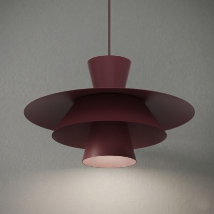 Lustr na lanku PLATO 1xE27/15W/230V burgundy