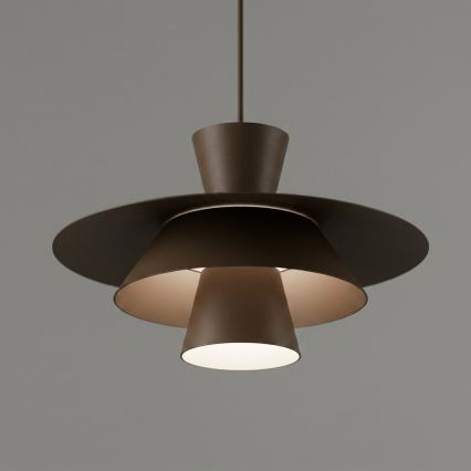 Lustr na lanku PLATO 1xE27/15W/230V hnědá