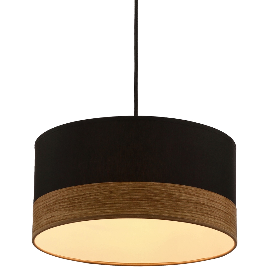 Lustr na lanku PORTO 1xE27/60W/230V černá/hnědá