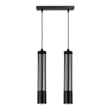 Lustr na lanku PRESCOT 2xGU10/40W/230V černá