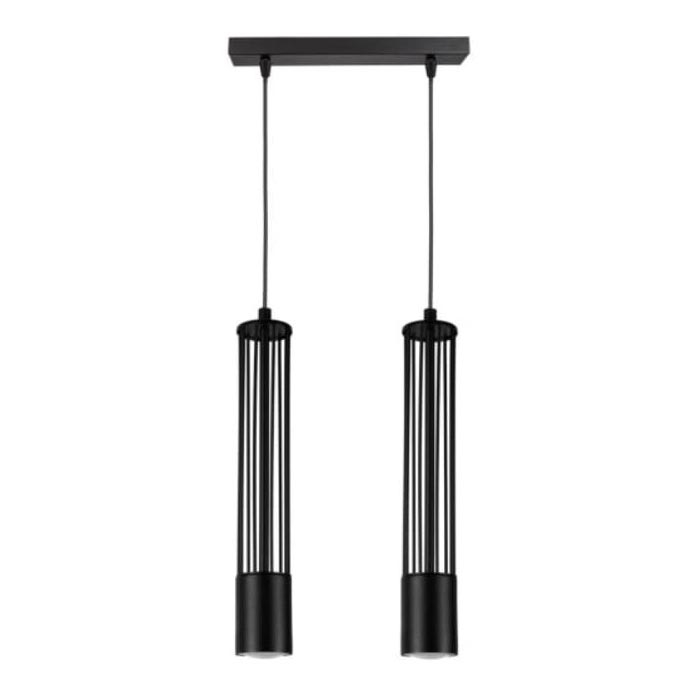 Lustr na lanku PRESCOT 2xGU10/40W/230V černá