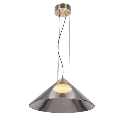 Lustr na lanku PRESTO 1xGX53/10W/230V pr. 42 cm zlatá/kouřová šedá